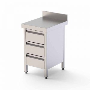 Mesa mural com gavetas